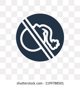 No bombs vector icon isolated on transparent background, No bombs transparency concept can be used web and mobile