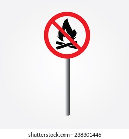 no bonfire sign vector,Fire sign,do not fire area