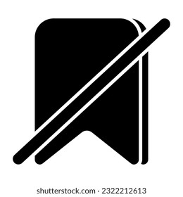 Kein Lesezeichen-Symbol, bearbeitbarer Vektorgrafik 