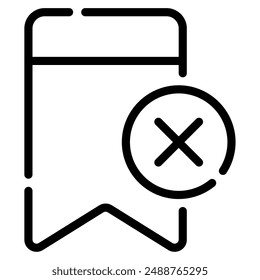 No Bookmarks icon for web, app, infographic, etc