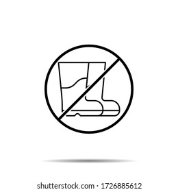 Sin icono de arranque. Línea delgada simple, contorno vector de prohibición de otoño, prohibición, embargo, interdicto, íconos de prohibición para ui y ux, sitio web o aplicación móvil