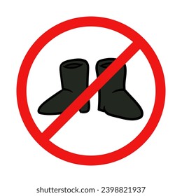 No Boots on White Background