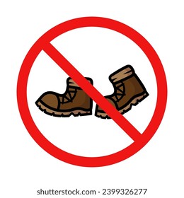 No Boots on White Background