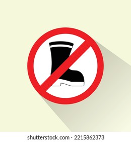 no boots sign, can be used for icons