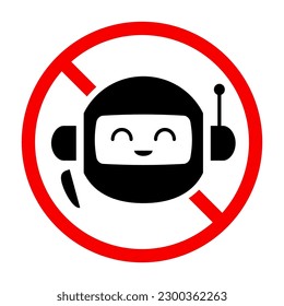 No hay vector de signo de prohibición de robot de parada de bots