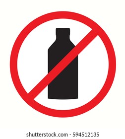 no bottle icon vector