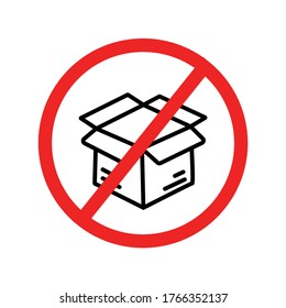 No box sign icon vector