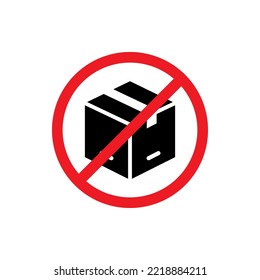 No box sign isolated on white background. Vector illustration