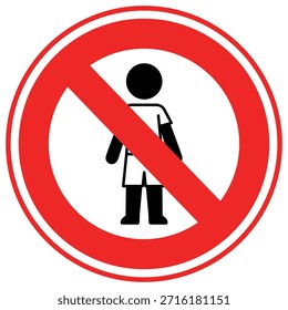 No Boy Standing Vector icon which can easily modify or edit

