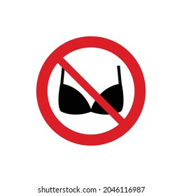  No bra vector. Not allow   enter in bra. The red circle prohibiting sing 