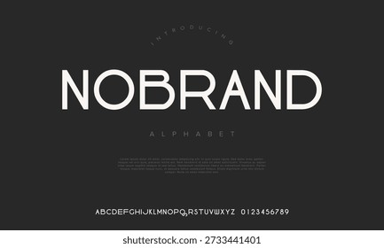 No Brand minimalist thin geometric sans serif font for corporate identity and architecture