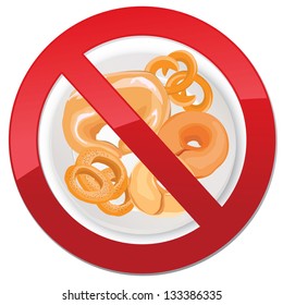 no bread - gluten free icon vector illustration