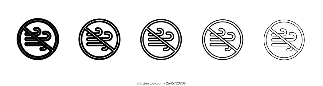 no breeze icon simple vector outline logo