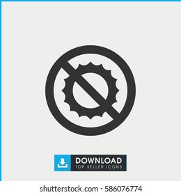 no brightness icon. Simple filled no brightness icon. On white background.