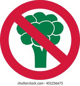 No Broccoli - vegetable forbidden