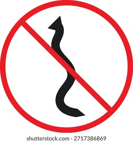 no Broken bent nails icon. Hardware safety prohibition symbols. Damaged nail forbidden graphic design. Construction warning signs. Quality control signs
