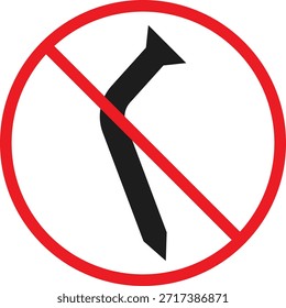 no Gebrochene gebogene Nägel Symbol. Symbole für das Verbot der Hardwaresicherheit. Beschädigter Nagel verboten Grafikdesign. Bauwarnschilder. Qualitätskontrollzeichen
