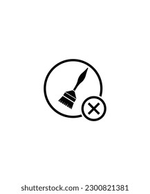 no brush icon, vector best flat icon.