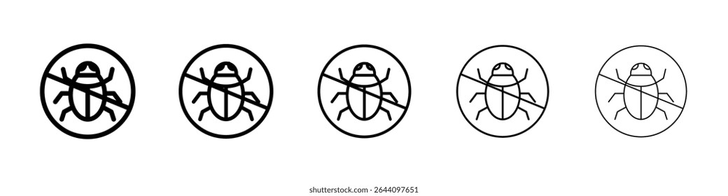 No Bug icon concept. graphic design, logo, Web, UI.