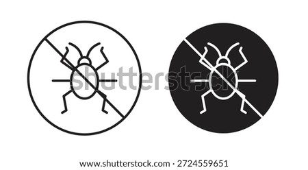 No Bug icon in doodle and stroke style.