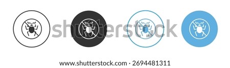 No Bug icon Logo Template Design set