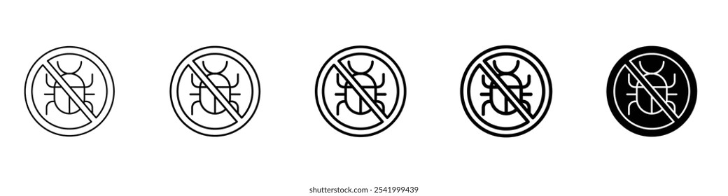 Kein Bug-Symbol Einfache Umrissgrafik