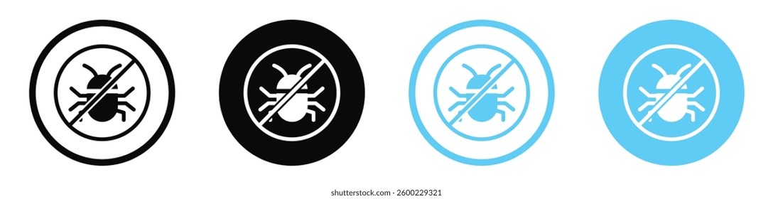 No Bug icons design. vector icons for ui designs