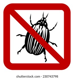 No bug sign on white background. Vector illustration.