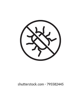 No Bug Symbol, Vector Illustration