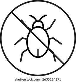 No Bugs Allowed - Pest Control Prohibited Symbol