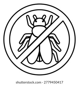 No bugs allowed sign bug free zone indicator pest control symbol