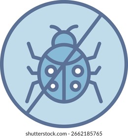 Nenhum Bugs Preenchido ícone de tom azul