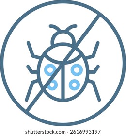 No Bugs Line Two Colour Icon