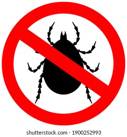 No bugs sign, pest control icon isolated on white background