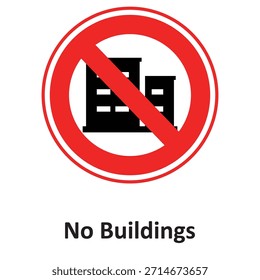 Keine Gebäude Vektor-Symbol, das leicht ändern oder bearbeiten kann

