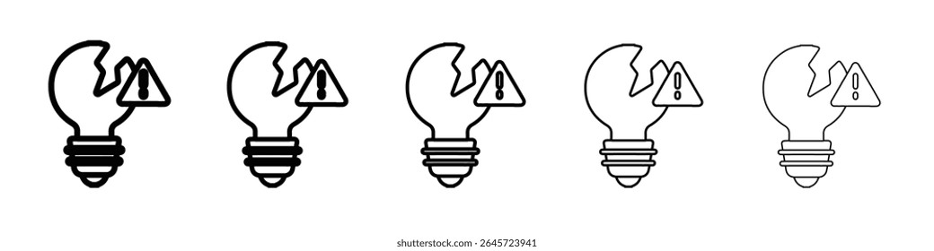 no bulb icon simple vector outline logo