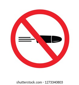 No bullet sign.Vector illustration.