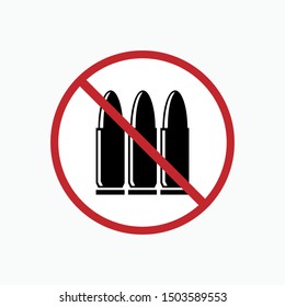 
No Bullets Icon - Vector, Sign and Symbol for Design, Presentation, Website or Apps Elements.