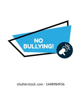 no bulliyng isolated speech bubble.vector illustration