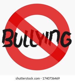 No Bullying Flat Style Vector Illustration Stock Vector (Royalty Free ...