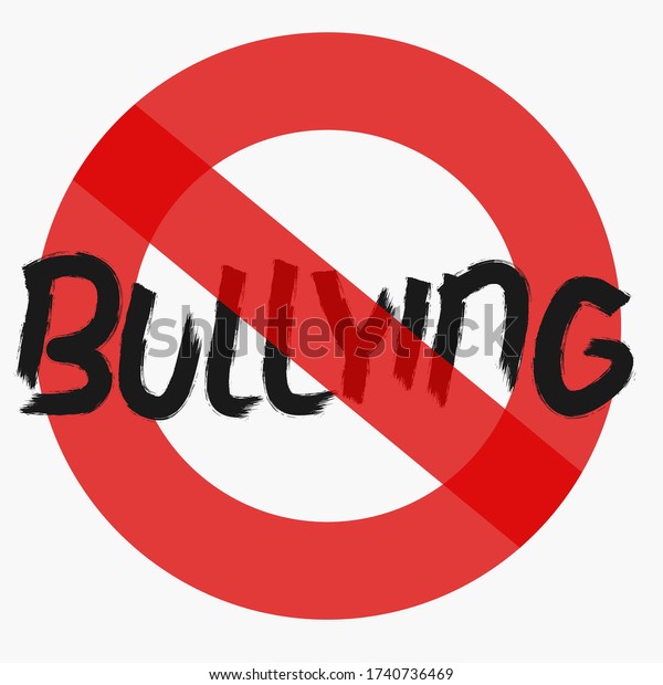 No Bullying Flat Style Vector Illustration Stock Vector (Royalty Free ...