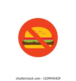 No Burger Logo Icon Design