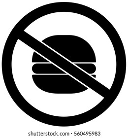 no burger, prohibited sign