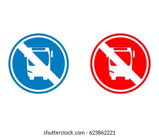 no bus icon vector illustration template