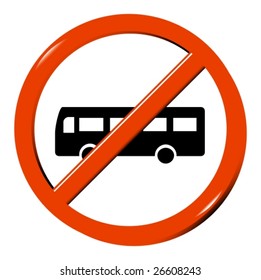 No Bus Sign