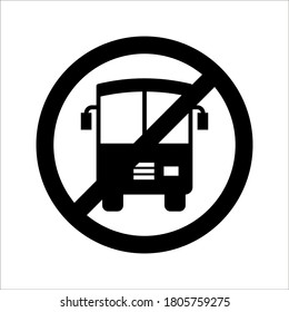 ningún vector de símbolo de bus aislado en fondo blanco