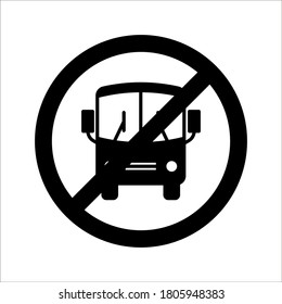 ningún vector de símbolo de bus aislado en fondo blanco