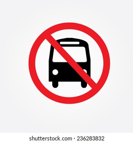 No   bus sign vector,no bus park,prohibit sign vector 