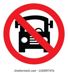 no bus vector icon