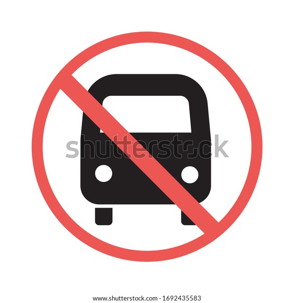 No Bus Vector Icon Flat No Stock Vector (Royalty Free) 1692435583